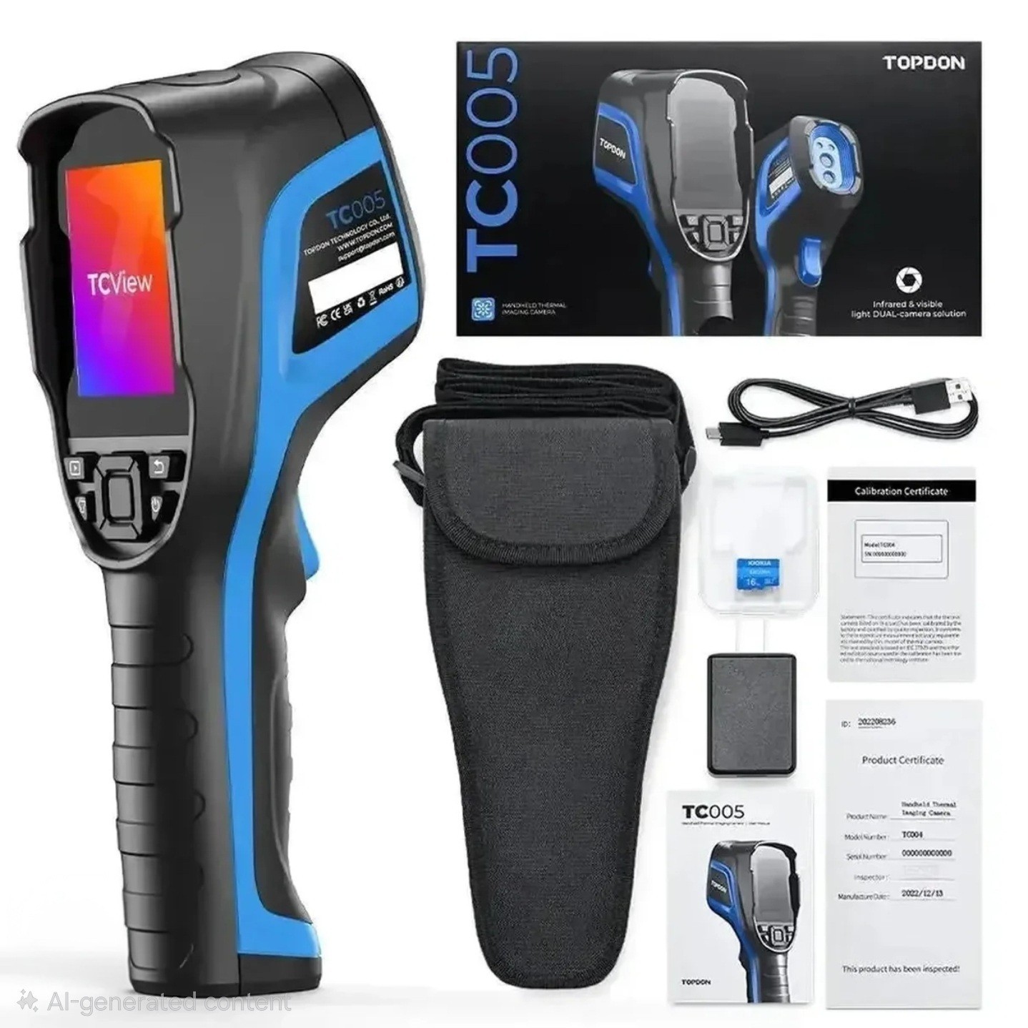 Topdon TC005 - Handheld Thermal Imaging Camera, Dual Camera, High Temp Range