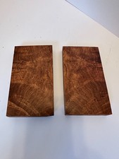 Premium Bookmatched Amboyna Burl Figured Turning Blank Knife Scale/Pistol Grips