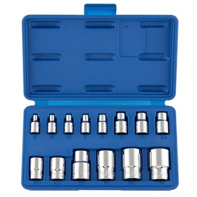 Neiko 04300A E-Torx Socket Set, 14 Piece, External Torx Socket, E4 to E24, 1/...