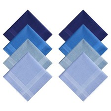 8 Pack Men's Handkerchiefs Cotton Handkerchiefs for Men 16 inch Large Mens Pocke