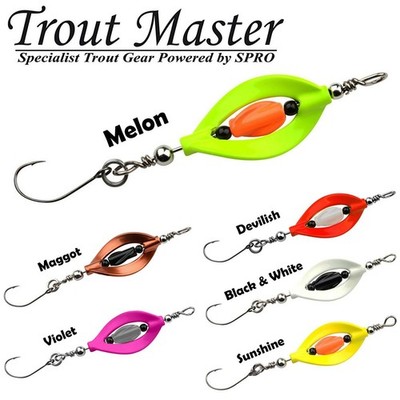 Trout Master TM Incy Double Spin Spoon | 3,3g Forellen Spinner Blinker Köder NEU