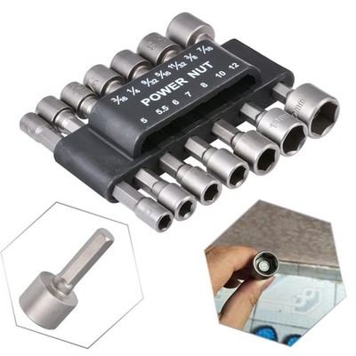 1/4 3/16 9/32 Inch Hex Power Nut Driver Drill Bit Set Socket Bit Adapter Metric