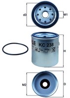 Kraftstofffilter Knecht KC 238D Anschraubfilter FüR ZG ZJ Voyager Chrysler WG XJ