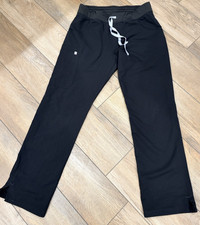 Figs Technical Black Kade Straight-Leg Scrub Pant Women's Size Medium Tall