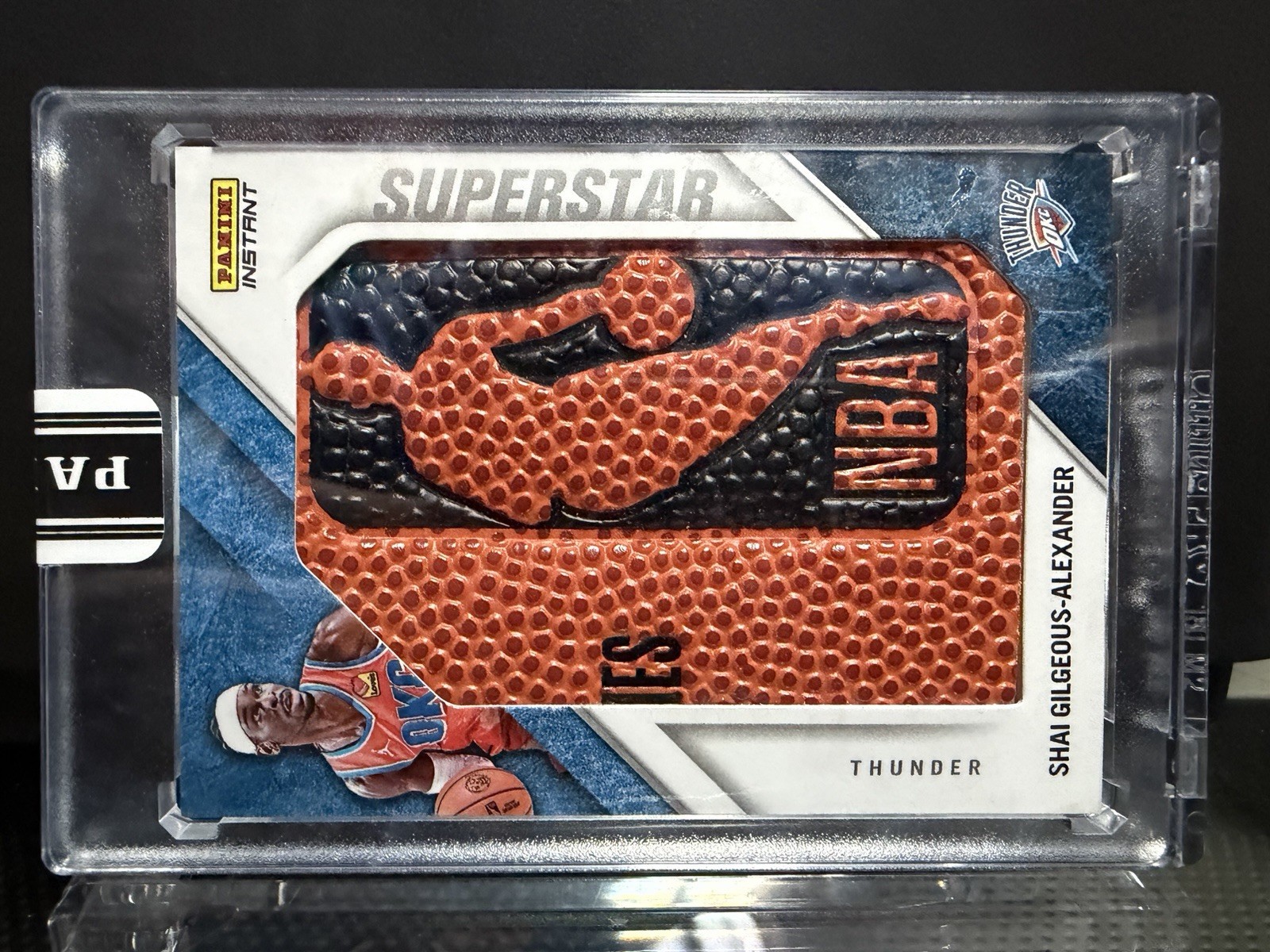 Shai Gilgeous-Alexander 2024-25 Panini NBA Superstar Logo Logoman Ball Patch 1/1 view 4