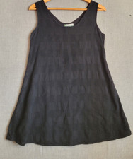 Portocruz Black Mini Dress Tunic Lagenlook Medium
