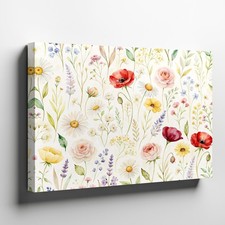 Spring Floral Canvas Wall Art Vintage Botanical Flowers Print Home Wall Decor