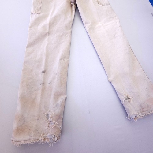 Vintage Carhartt B111 BRN Flannel Lined Canvas Pants Mens 33x36 Union USA *WORN* - Picture 14 of 16