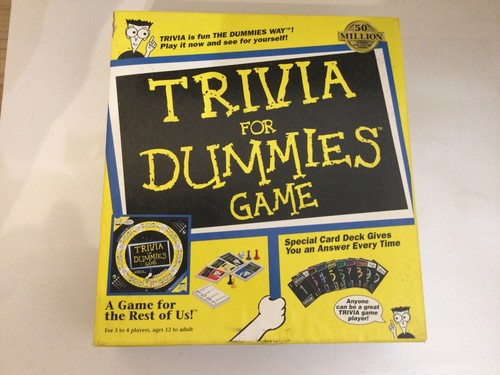 1998 PRESSMAN Trivia for Dummies Board Game 100% Complete T5869 - 第 1/5 張圖片