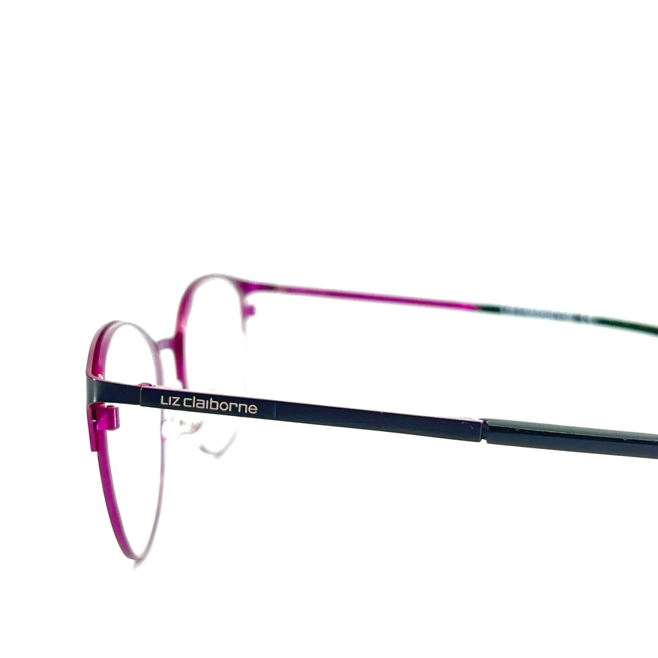 Liz Claiborne Anteojos L445 003 Negro Rosa Redondo Ojo de Gato Marcos 50[]17 135 mm Foto 4 de 4