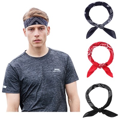 3 Pack Men S 100 Cotton Bandana Headband Novelty Print Paisley