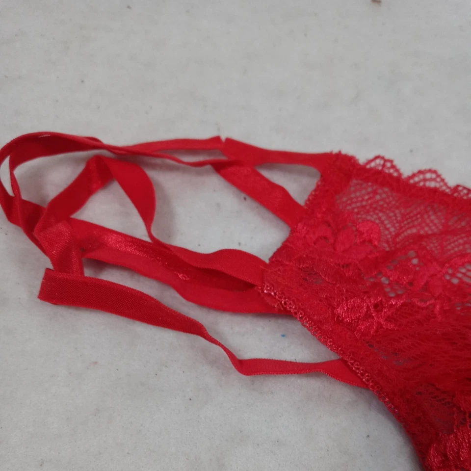 Seven 'til Midnight 10520X Panty Rojo Galón Encaje Tirantes Entrepierna 1x/2x Foto 3 de 4