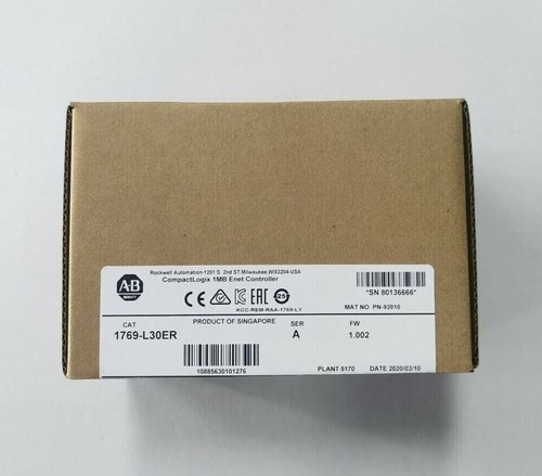 New Factory Sealed AB 1769-L30ER /A CompactLogix 1 MB ENet Controller 1769L30ER