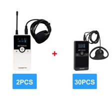 Retekess TT116 Tour Guide System 2 Mic Transmitter 30 Receivers 656ft for Travel