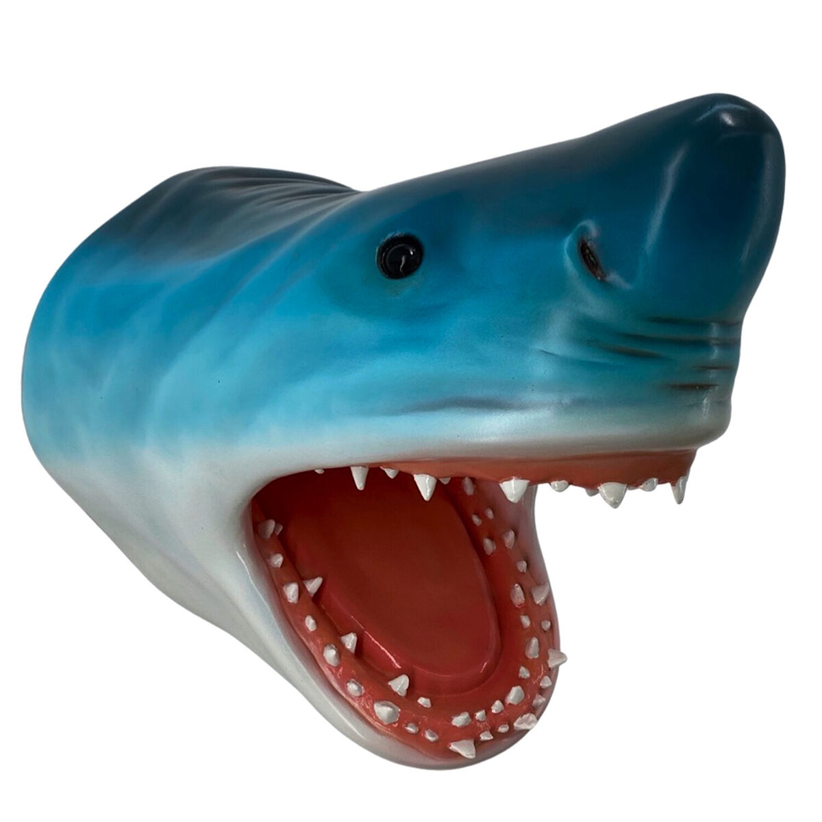Hanging Wall Mounted Great White Shark w/ Teeth Display Hanging Wall Mounted Great White Shark w/ Teeth Display