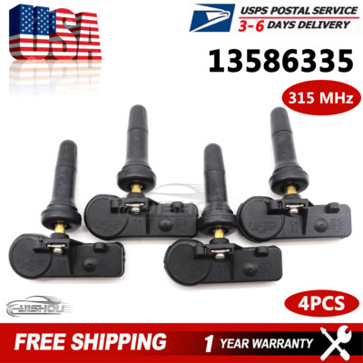 #ad 4pcs Programmed TPMS Tire Pressure Monitoring Sensor For Chevy GMC Cadillac $34.99