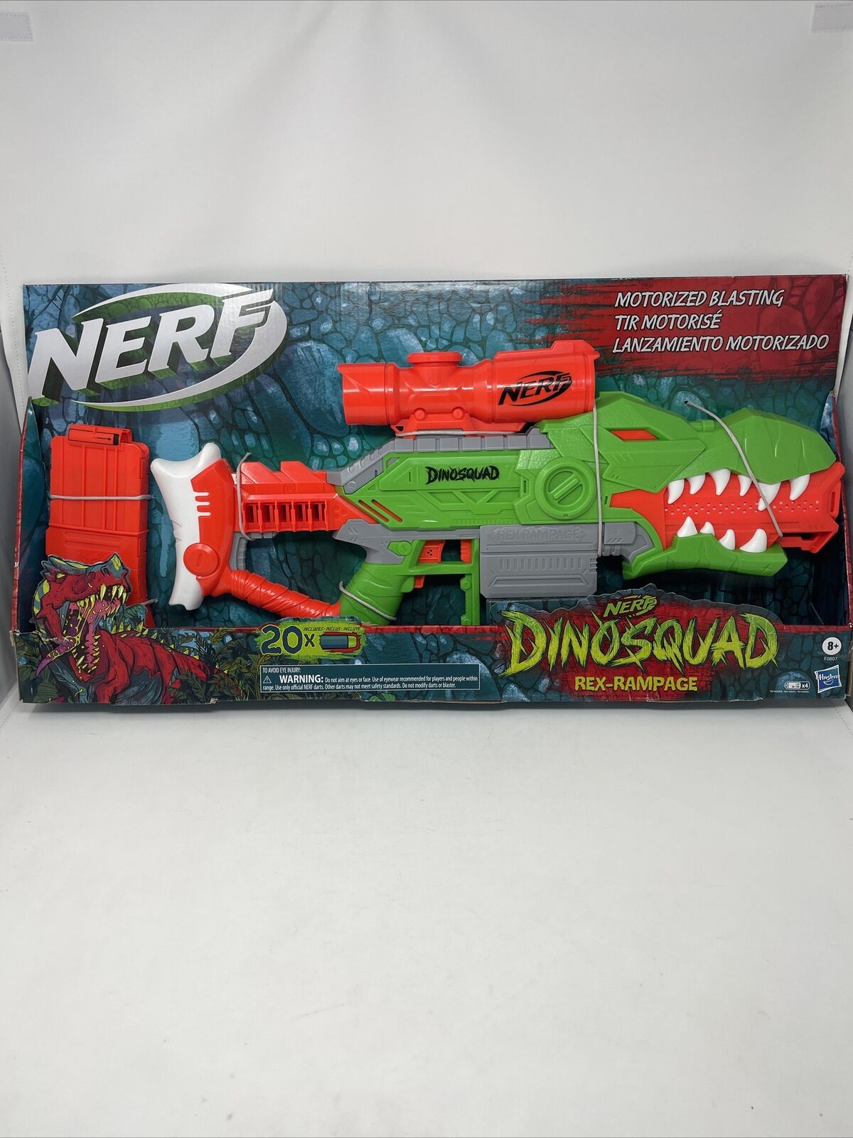 NERF DinoSquad Rex-Rampage Motorized Dart Blaster, 10-Dart Clip, 20  Official Darts – StockCalifornia