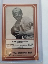 1975 Hall Of Fame Fleer Immortal Roll Norm Van Brocklin #46