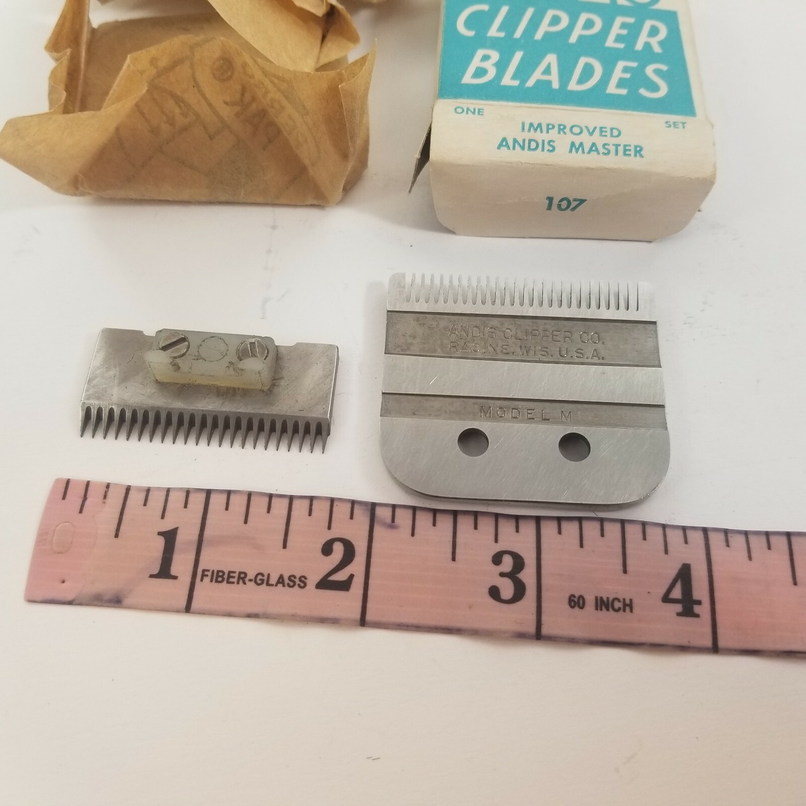 vtg Improved Andis Master Hair Clipper Replacement Blade 107 Model M