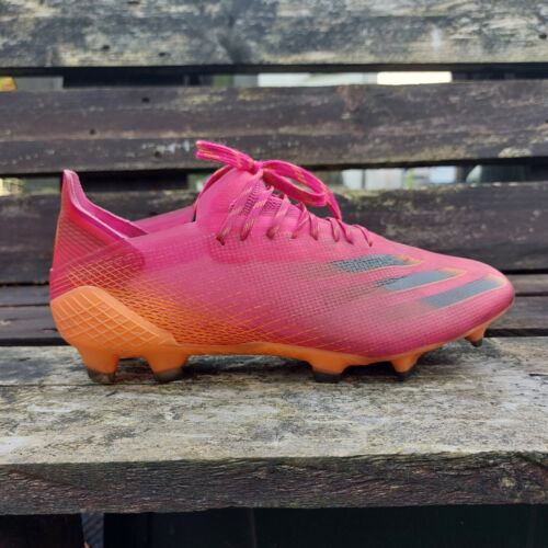 UK 5 - Adidas X Ghosted.1 [Shock Pink/Core Orange] FG Football Boots #FW6897