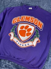 Clemson University Sweatshirt Men's XL 90s Tultex Made in USA Purple VTG