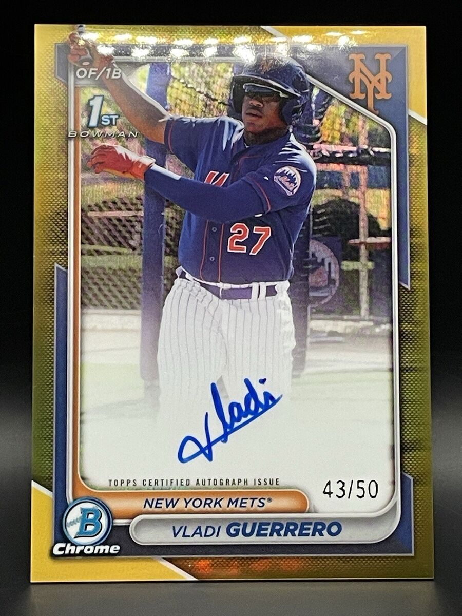Vladi Guerrero 2024 Bowman Chrome 1st Auto Gold Refractor Vladi Guerrero 2024 Bowman Chrome 1st Auto Gold Refractor