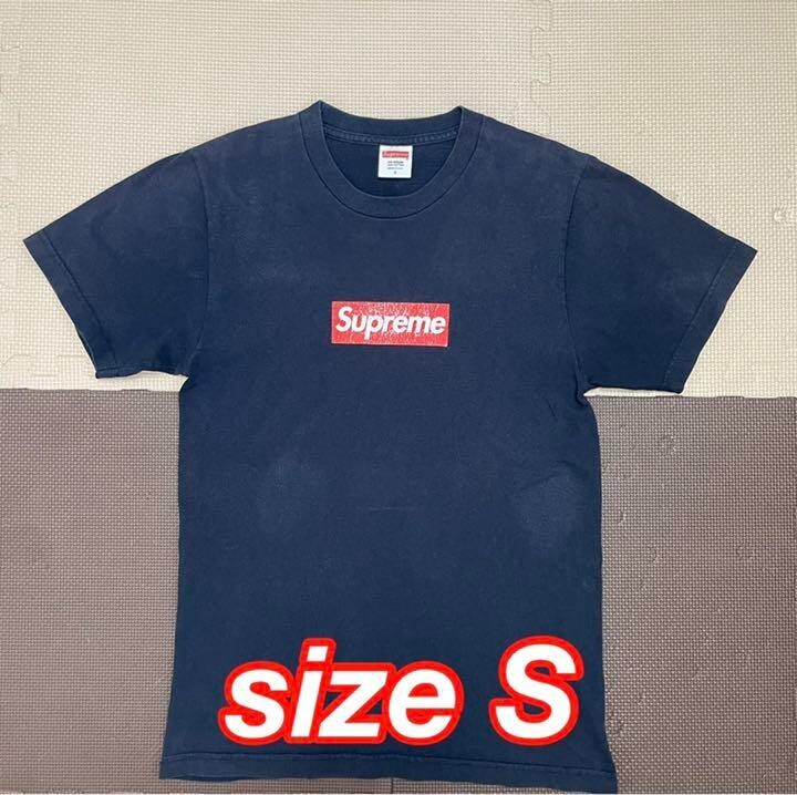 さ*る様 Supreme Tシャツ ネイビー　コーラ　1997年　当時品　BOX Supreme Tシャツ ネイビー コーラ 1997年 当時品 BOXロゴ 古着