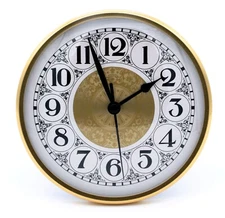 6" Quartz Clock Insert Fit Up Movement Dial 152 mm Fancy White Dial GWFA6.0