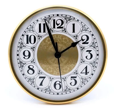 6" Quartz Clock Insert Fit Up Movement Dial 152 mm Fancy White Dial GWFA6.0