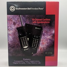 New Southwestern Bell FF1775 Phone 10-Channel Cordless Speakerphone Phone Black