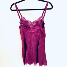 Vintage Victoria's Secret Gold Label Slip Lace Damask Pattern Lingerie Medium