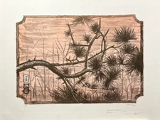 ILLEGIBLE SIGNATURE. Etching. Lithograph / Cardboard. Contemporary Art.