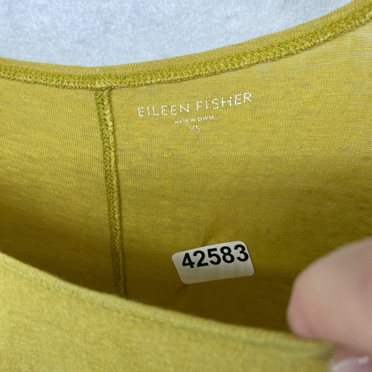 EILEEN FISHER Top XS Linen Slub Jersey Tunic Scoop Neck Short