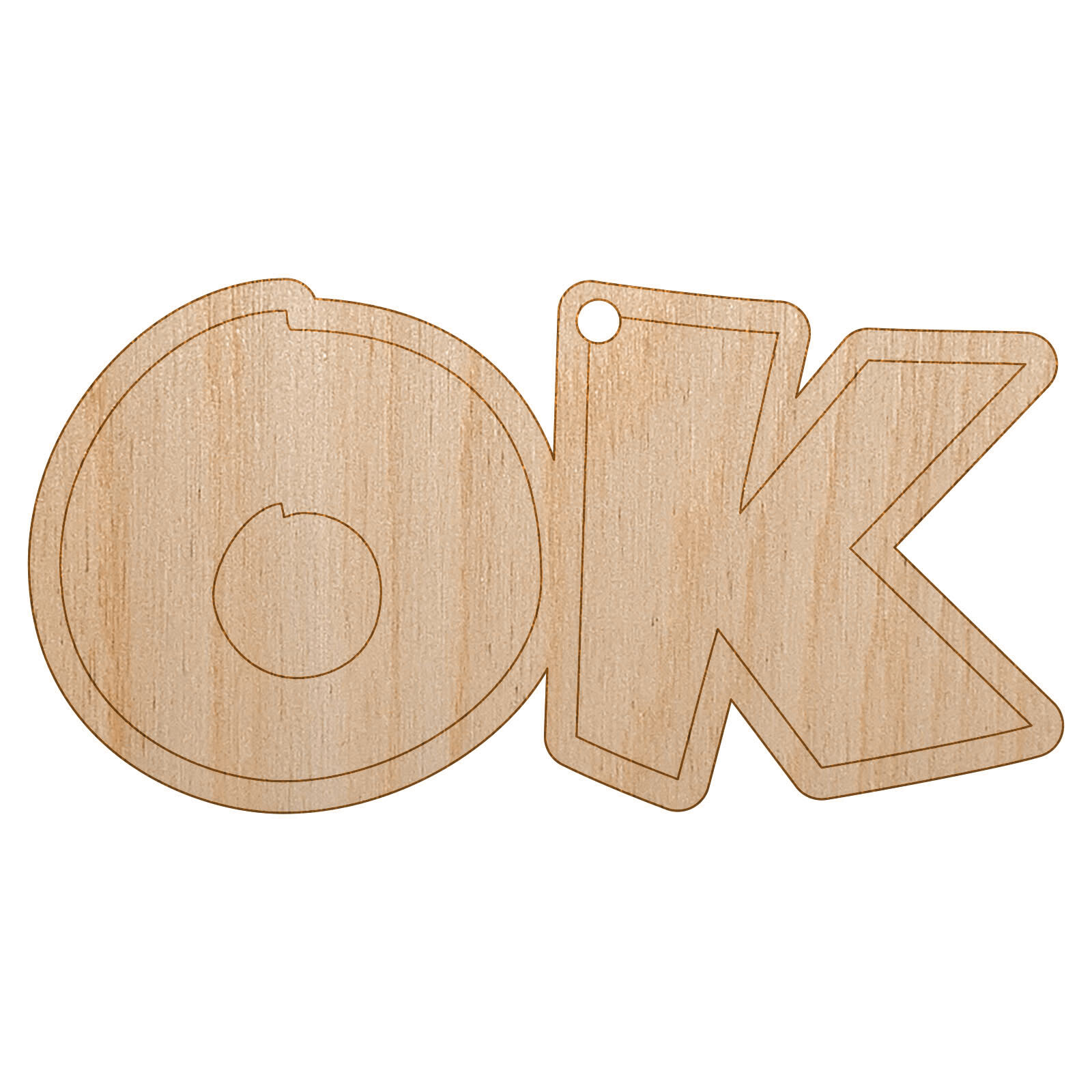 OK Okay Fun Unfinished Wood Christmas Tree DIY Craft Ornament