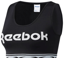 Reebok Women's Vector Light-Impact Training Bra EB5076 Black/White Athletic