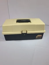 Vtg  Plano Tackle Box Model 5520 Fold Out Tray Fishing Made in USA Durable