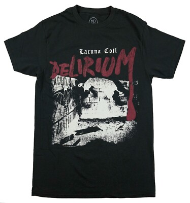 Lacuna Coil Delirium Official Merch Black Tee T-Shirt Goth Metal Sz M AS*
