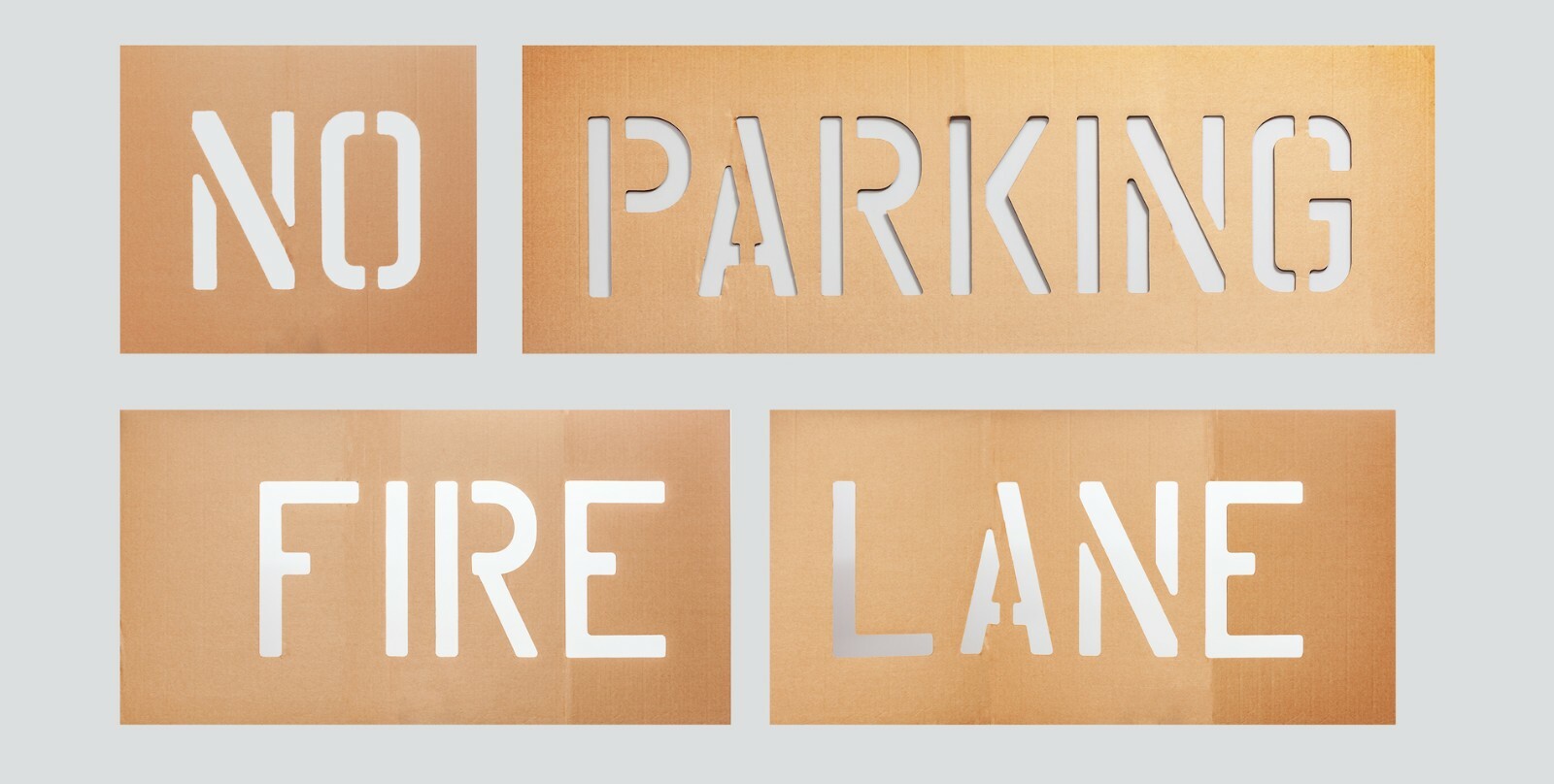 18" INCH TALL NO PARKING STENCIL FIRE LANE STENCIL PARKING LOT, STREET or WALL eBay