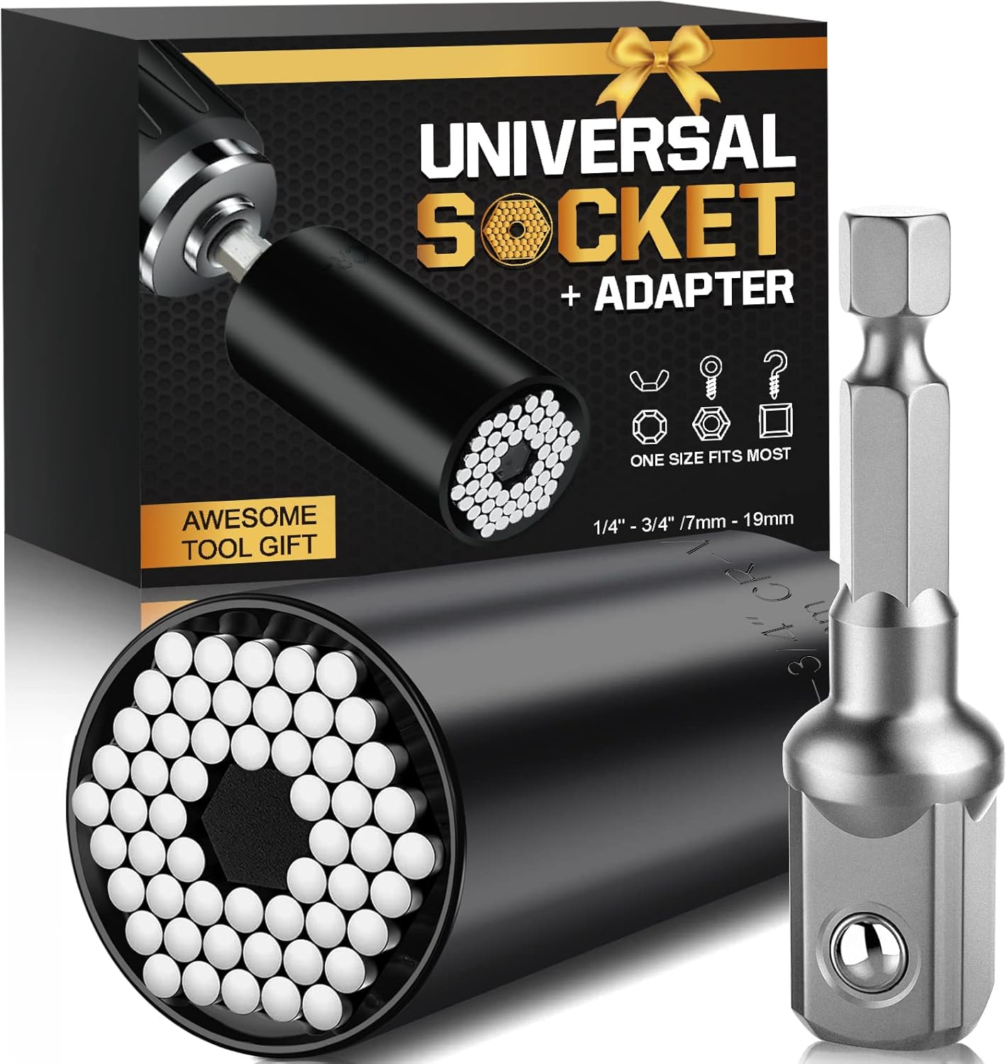 Stocking Stuffers for Adults Men, Super Universal Socket Tools, Christmas White