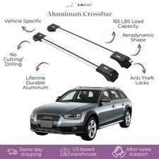 Erkul Roof Rack Crossbars Fit Audi A4 Allroad 2017-2025 Fits Raised Rails Silver