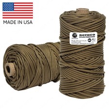 Coyote Brown 300' Paracord - Made In USA 100 Nylon 550Lb 7-Strand Core