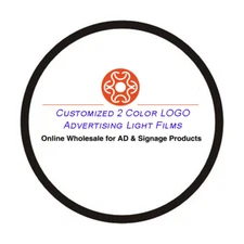 Customized 2 Color LOGO Advertising Light Films for Logo Projector Light 37X26mm