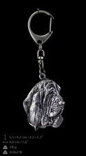 Basset Hound silver covered keyring, high quality keychain Art Dog 2nd kind
