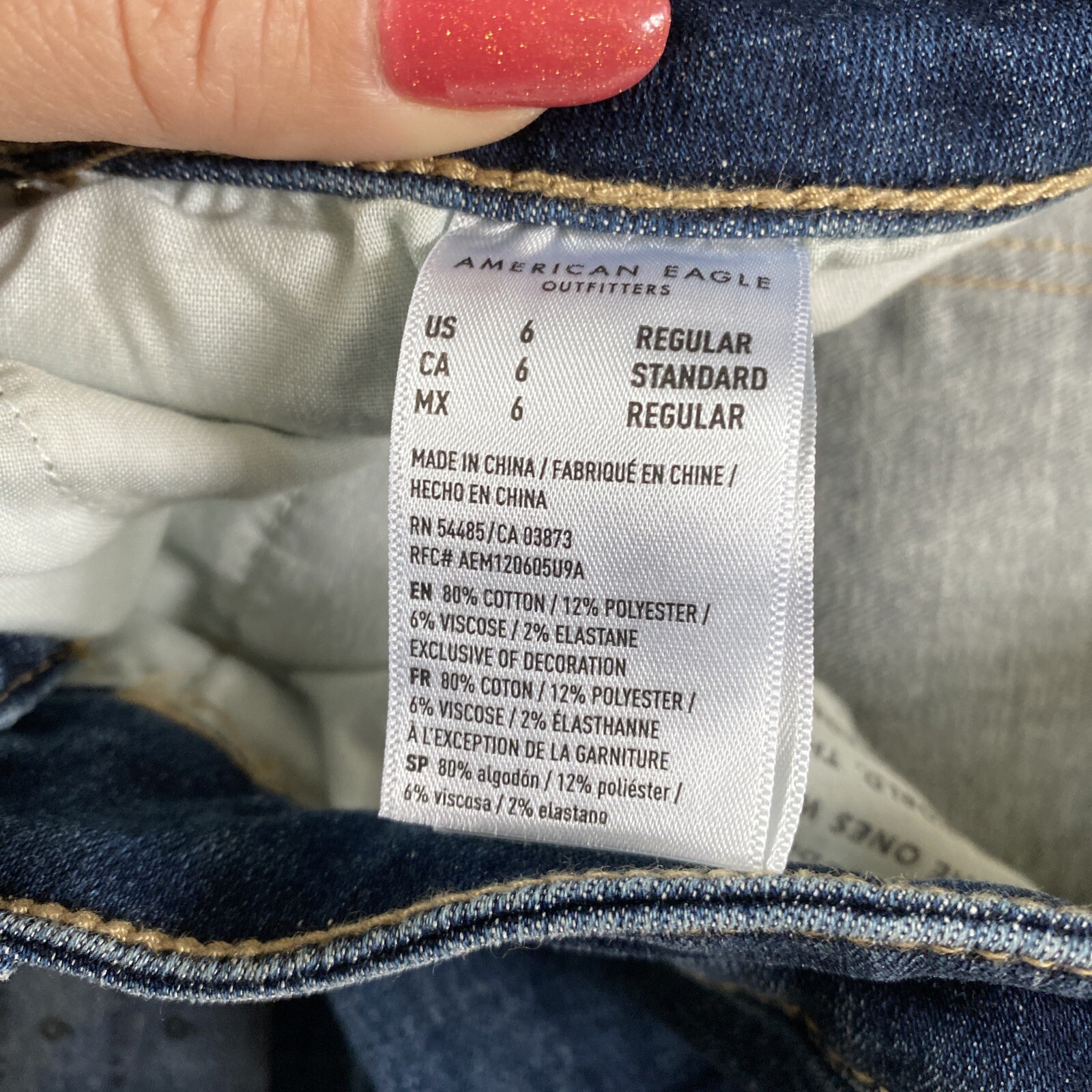 NWT American Eagle Next Level Stretch Low Rise Jegging Aged Blue Traveler 6 image 6