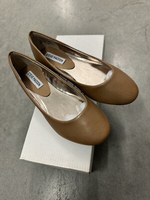 NIB Steve Madden P-Heaven Cognac Leather Ballet Women’s Flats Size