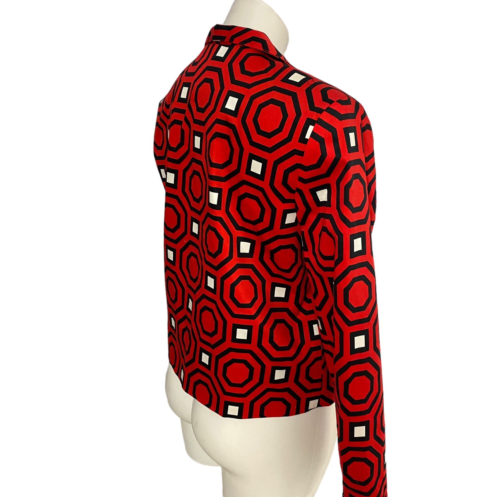 Patrick Christopher Womens Blazer PL Red Geometri… - image 7