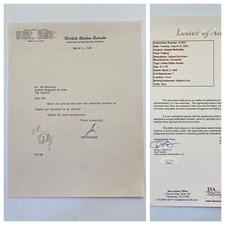 Senator Joseph Joe McCarthy Autograph 1948 Typed Signed Letter - JSA - FREE S&H!