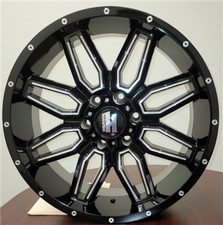 Havok H117 Dodge Ram 4 Rim Wheels 20x9 0 Offset Off Road Black Machined Milled