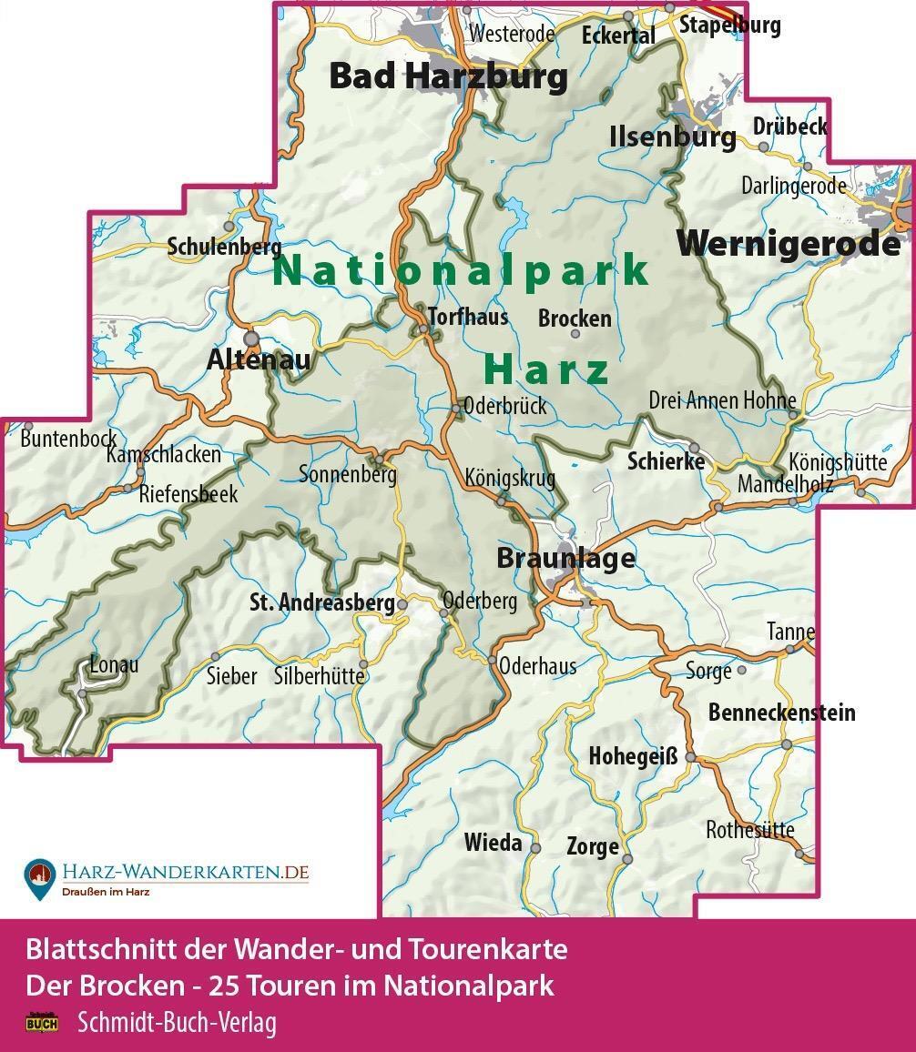 Thumbnail - Der Brocken 1:30 000 Wasser-und Reißfeste Wander- Und