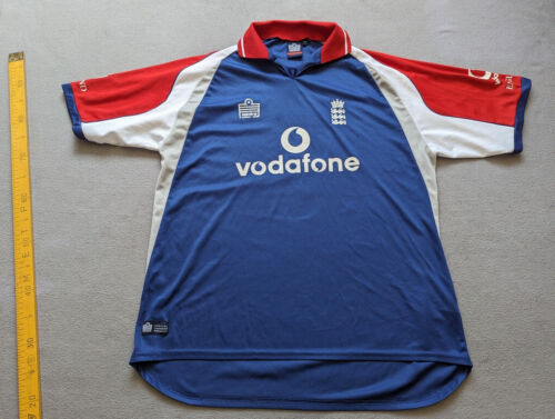 Admiral Englang Cricket Home Jersey Mens Size XL Blue Polo Shirt